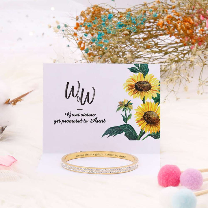 To My Sister/Friend "Great sisters get promoted to Aunt" Bracelet - SARAH'S WHISPER