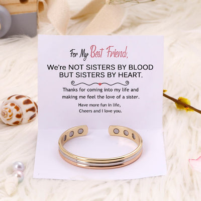 For My Best Friend "Not Sisters by Blood But Sisters by Heart" Bracelet - SARAH'S WHISPER