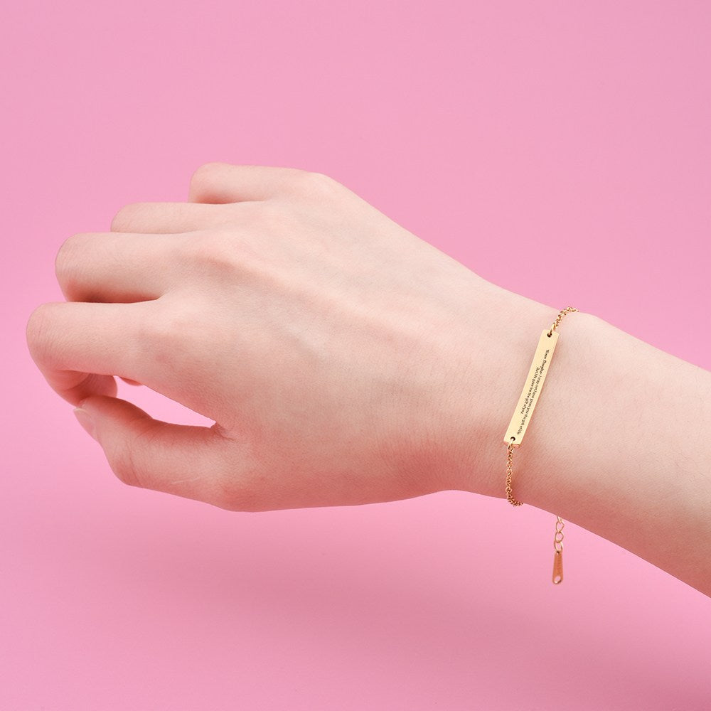 To My Bonus Daughter "Bonus Daughter I may not have given you the gift of life but life gave me the gift of you." Bracelet [💞 Bracelet +💌 Gift Card + 🎁 Gift Box + 💐 Gift Bouquet] - SARAH'S WHISPER