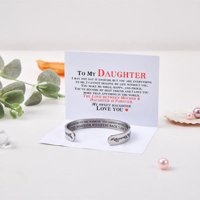 TO MY DAUGHTER "Fate whispers to the warrior,'You cannot withstand-the storm'. The warrior whispers back, 'I am the storm'." Bracelet - SARAH'S WHISPER