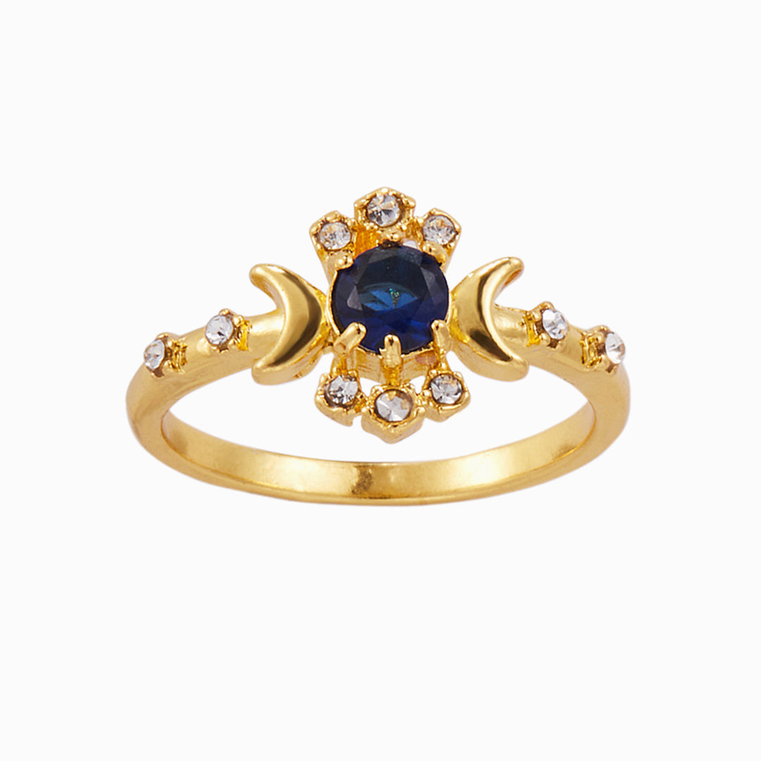 TO MY Best Friend "Let’s cherish our friendship as it’s precious and rare like a diamond" Moon & Star Ring [💞 Ring +💌 Gift Card + 🎁 Gift Bag + 💐 Gift Bouquet]