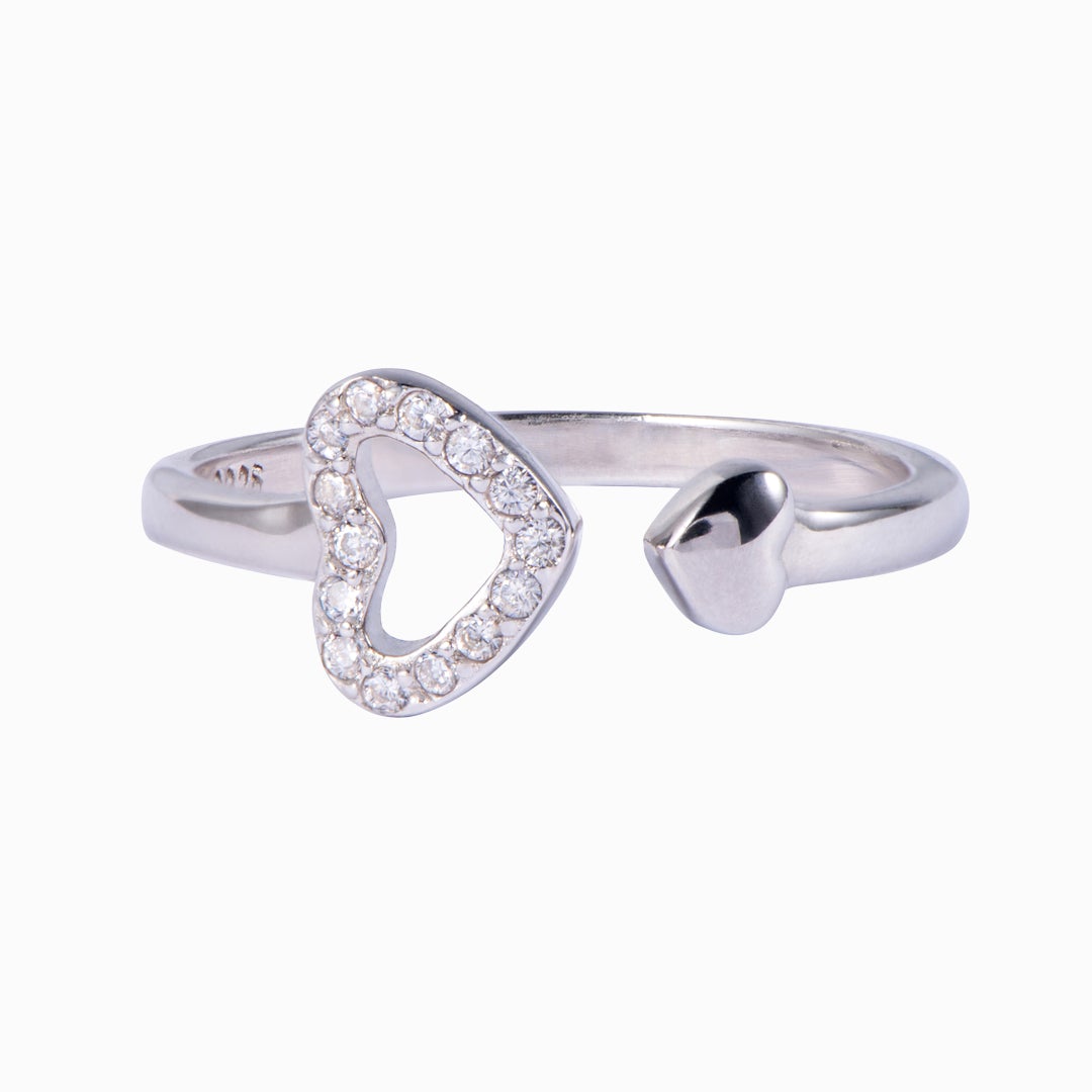 To My Bonus Daughter "I Didn't Give You Life, But Life Gave Me You." Double Heart Ring