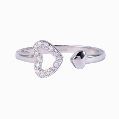 To My Bonus Daughter "I Didn't Give You Life, But Life Gave Me You." Double Heart Ring