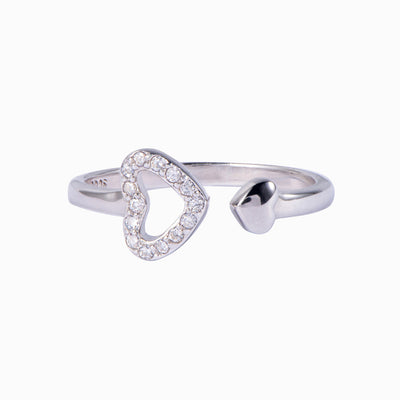 To My Granddaughter "You've been a blessing from the start" Double Heart Ring