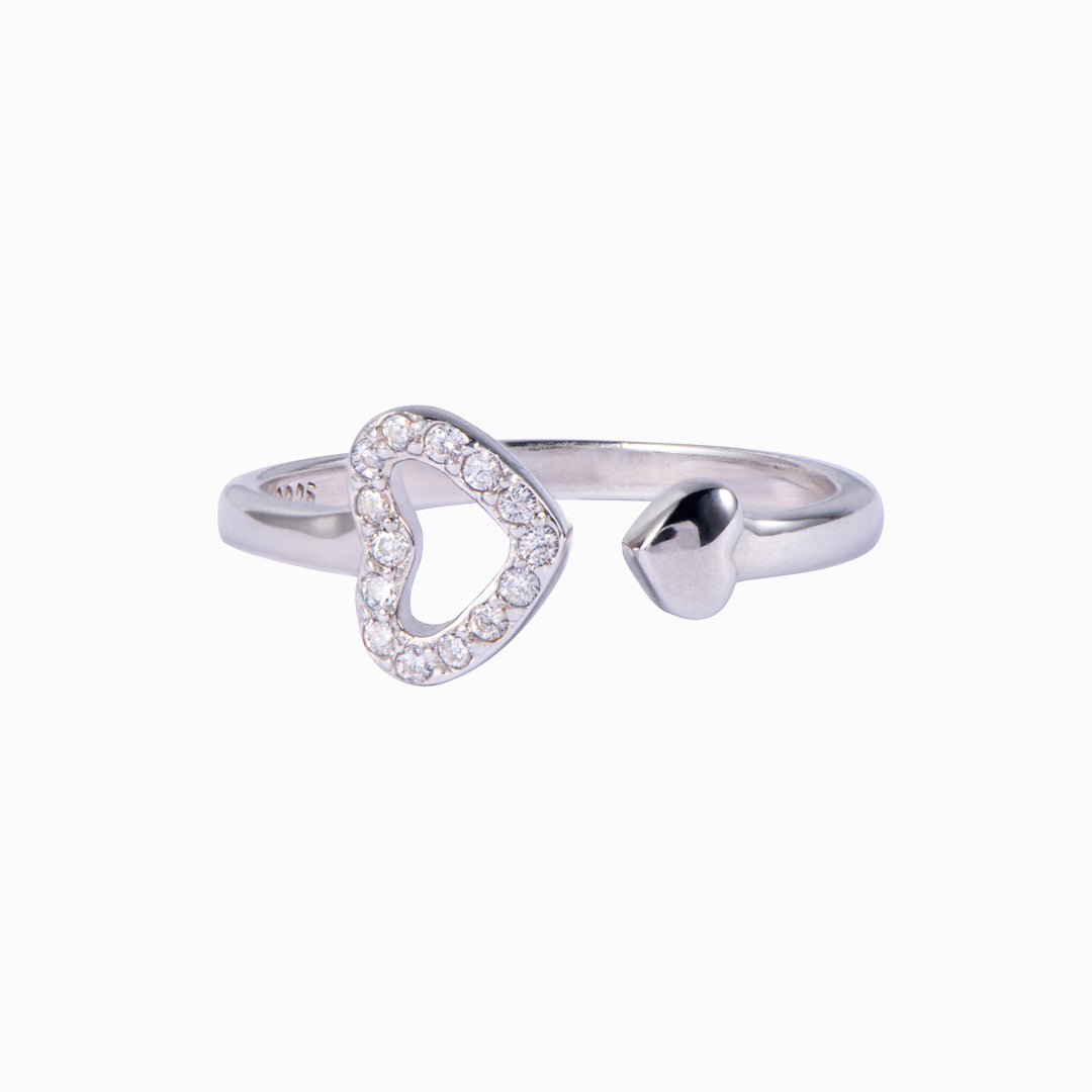 "The love between a grandmother and granddaughter is forever." Double Heart Ring