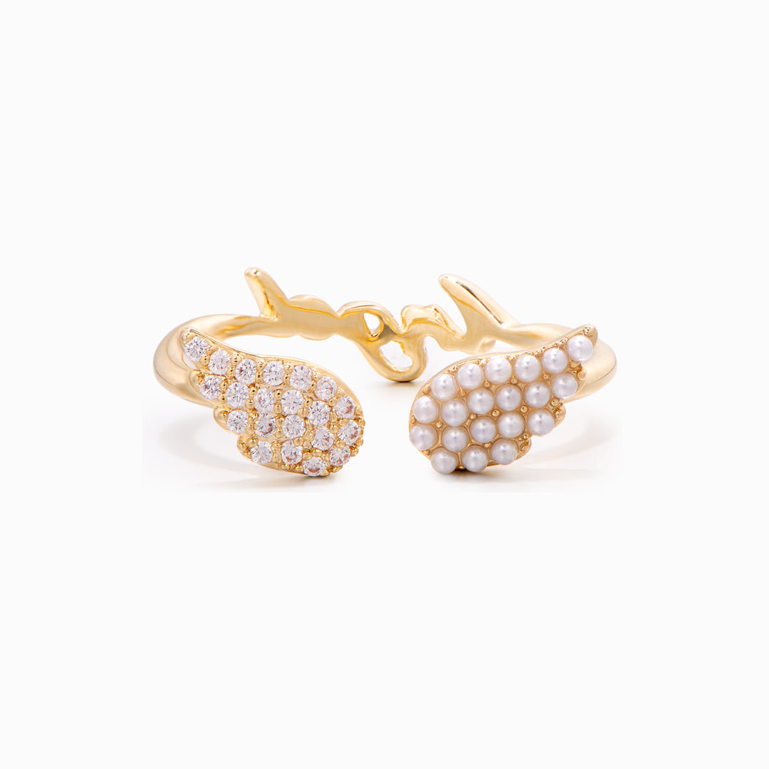 "To my daughter, shine wherever you go like diamonds and pearls. They shine in the dark and are very precious as you." Adjustable Ring