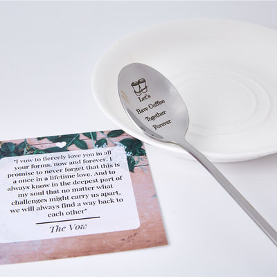 To My Lover "Let's Have Coffee Together Forever" Spoon - SARAH'S WHISPER