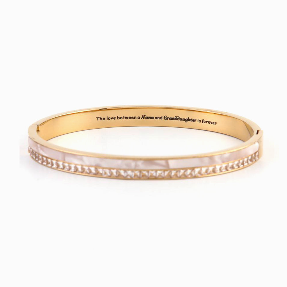 To My GRANDDAUGHTER "The love between a Nana and Granddaughter is forever" Diamond And Fritillary Bracelet