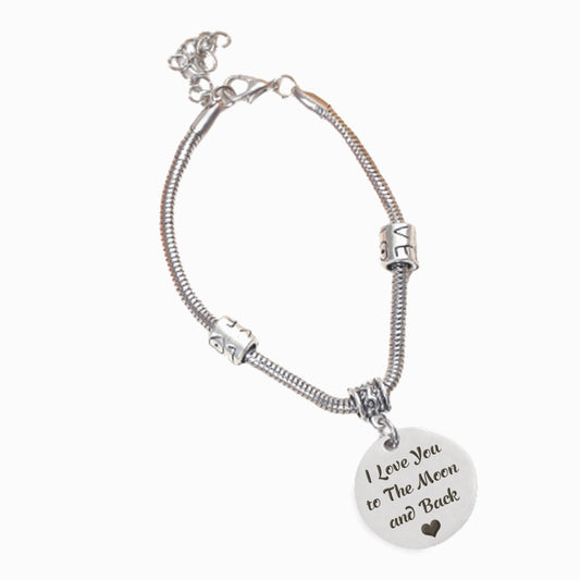 To My Daughter "I Love you to The Moon and Back" Bracelet