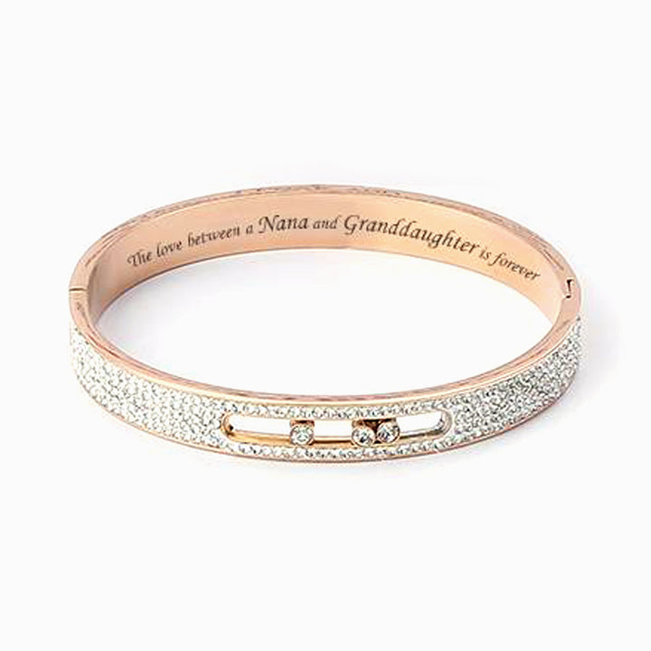 To My GRANDDAUGHTER "The love between a Nana and Granddaughter is forever" Hollow Bracelet