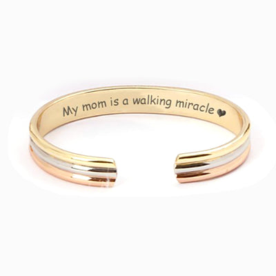 To My Mom "My mom is a walking miracle" Bracelet
