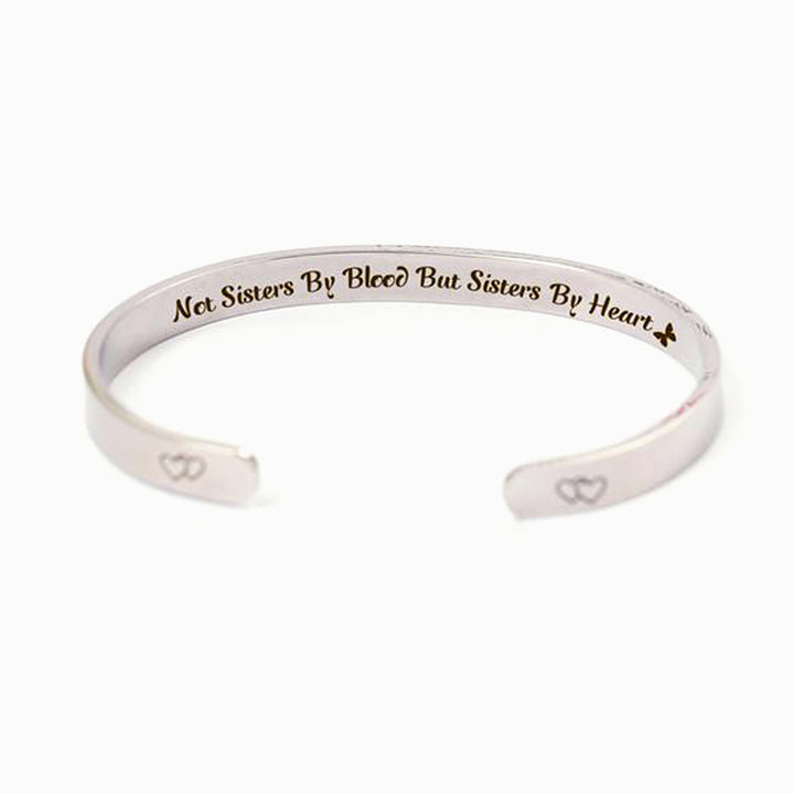 For My Best Friend "not Sisters By Blood But Sisters By Heart" Bracelet