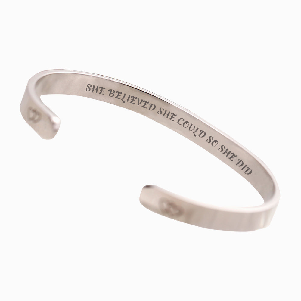 To My Daughter "She Believed She Could  So She Did" Bracelet