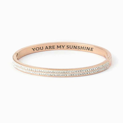 To Your Mother " You Are My Sunshine " Full Diamond Bracelet
