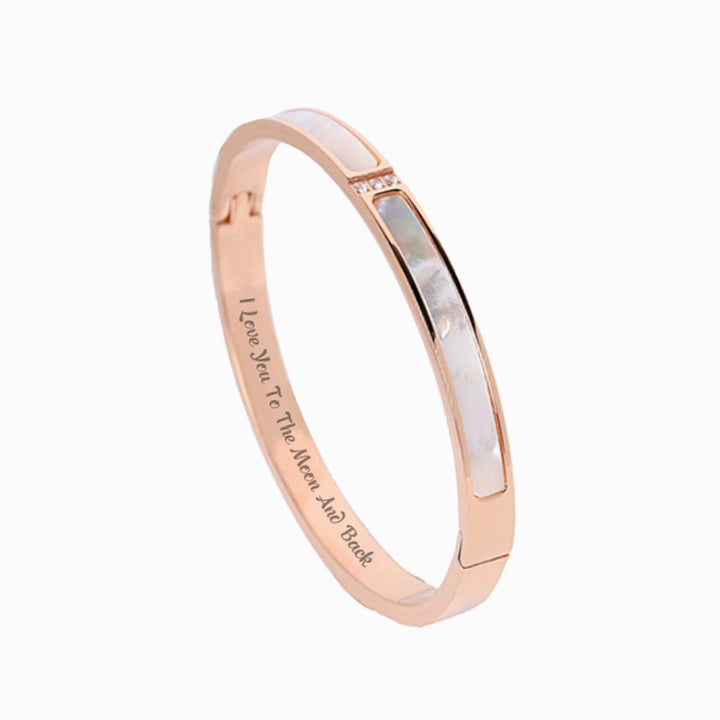 To My Daughter "I Love You to The Moon and Back" Forest Fritillary Bracelet