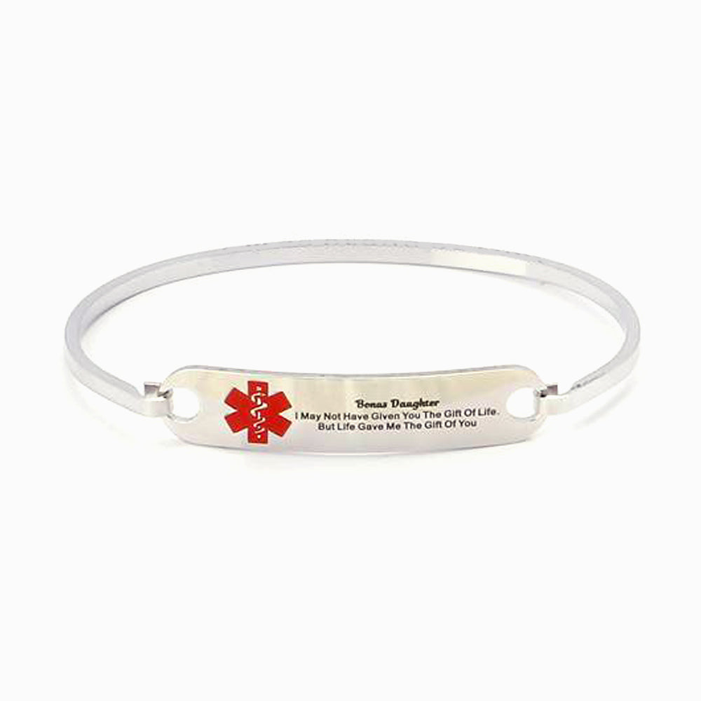 To My Bonus Daughter "BONUS DAUGHTER, I MAY NOT HAVE GIVEN YOU THE GIFT OF LIFE. BUT LIFE GAVE ME THE GIFT OF YOU" Bracelet