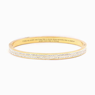 To My Aunt "Only an aunt and a niece can  hug like mother and daughter keep secrets like a sister and share love like a friend"Bracelet