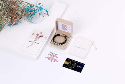To Our Grandson "Love Our Grandson" Men's Bracelet [💞 Bracelet+💌 Gift Card + 🎁 Gift Box + 💐 Gift Bouquet] - SARAH'S WHISPER