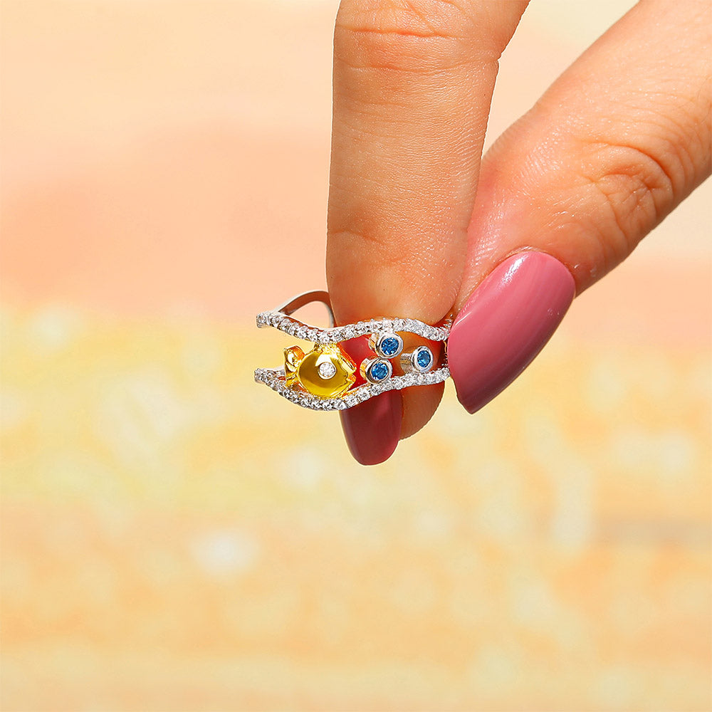 Elegant gift box packaging for fish ring