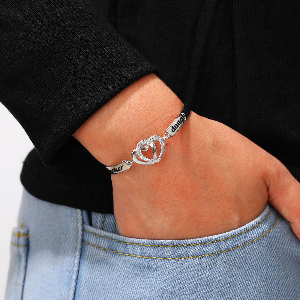 Double Heart Bracelet with Copper Plating - "Wish you a wonderful 2023" design