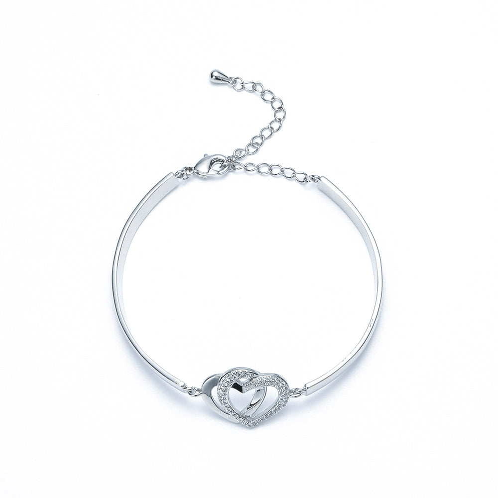 Double Heart Bracelet with Copper Plating - "Wish you a wonderful 2023" design