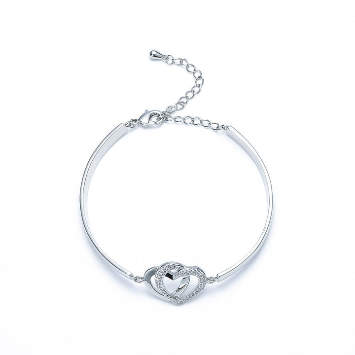 Double Heart Bracelet with Copper Plating - "Wish you a wonderful 2023" design