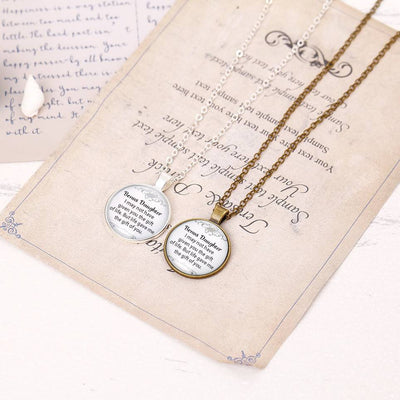 To my Bonus Daughter "BONUS DAUGHTER, I MAY NOT HAVE GIVEN YOU THE GIFT OF LIFE. BUT LIFE GAVE ME THE GIFT OF YOU" Necklace - SARAH'S WHISPER