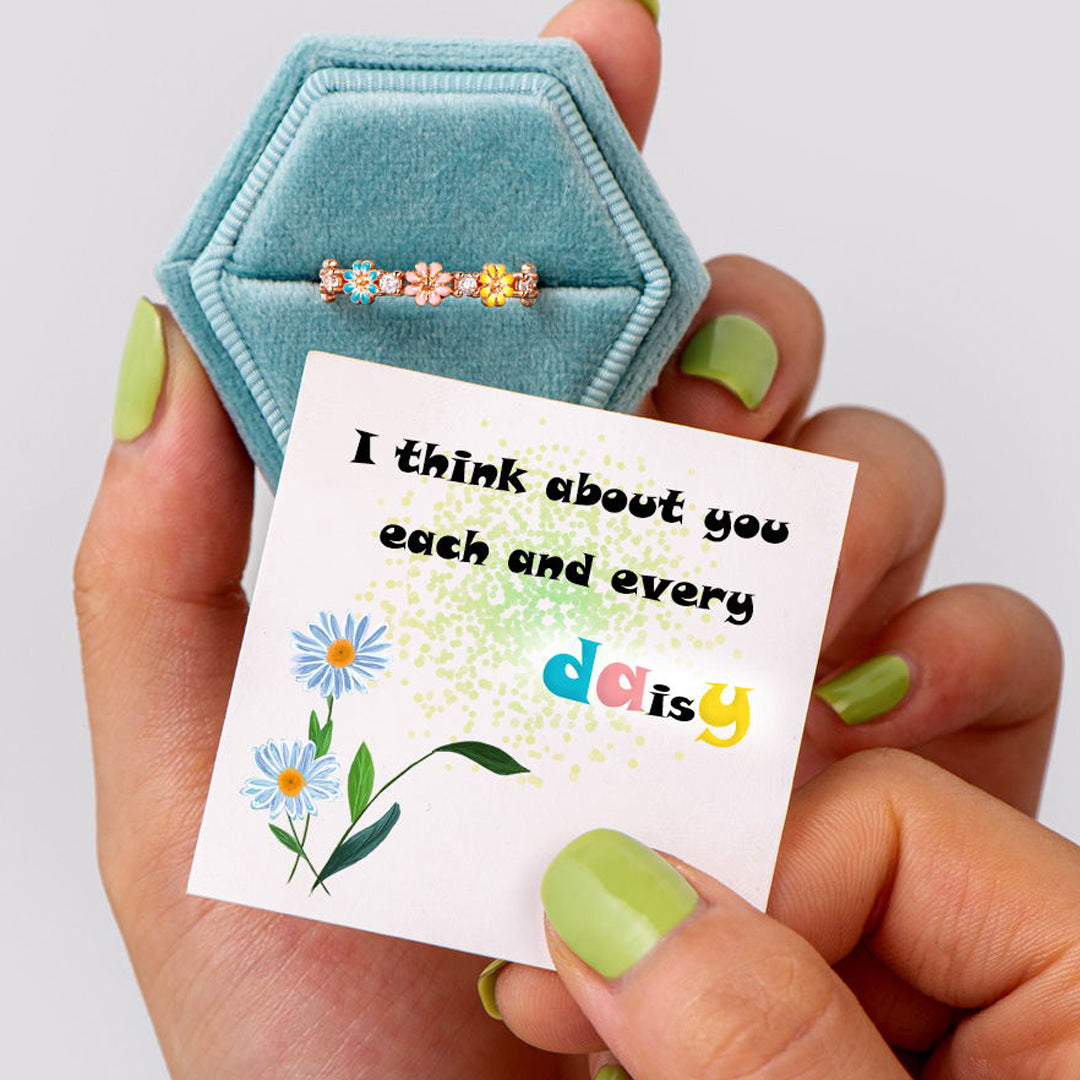 "I think about you each and every daisy" Ring