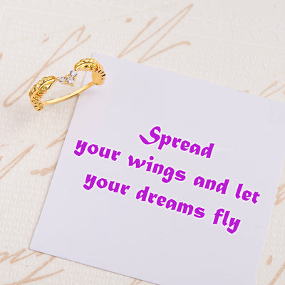 ''Spread your wings and let your dreams fly'' Ring