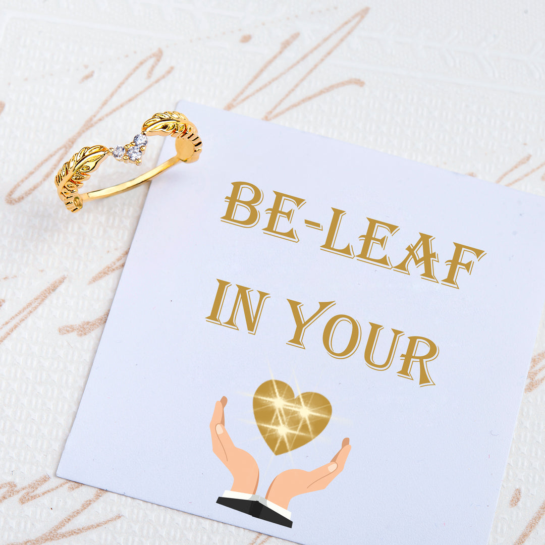 "Be-leaf in your heart" Ring