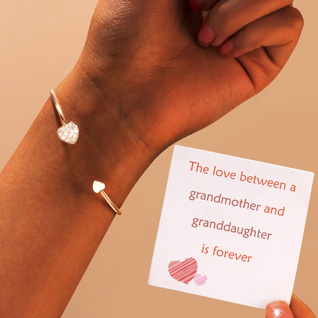 "The love between a grandmother and granddaughter is forever" Adjustable Bracelet