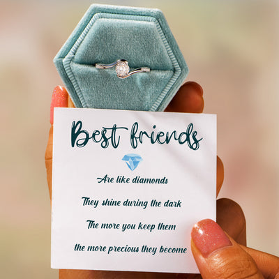 Best friends are like diamonds. They shine during the dark. The more you keep them, the more precious they become. - Ring