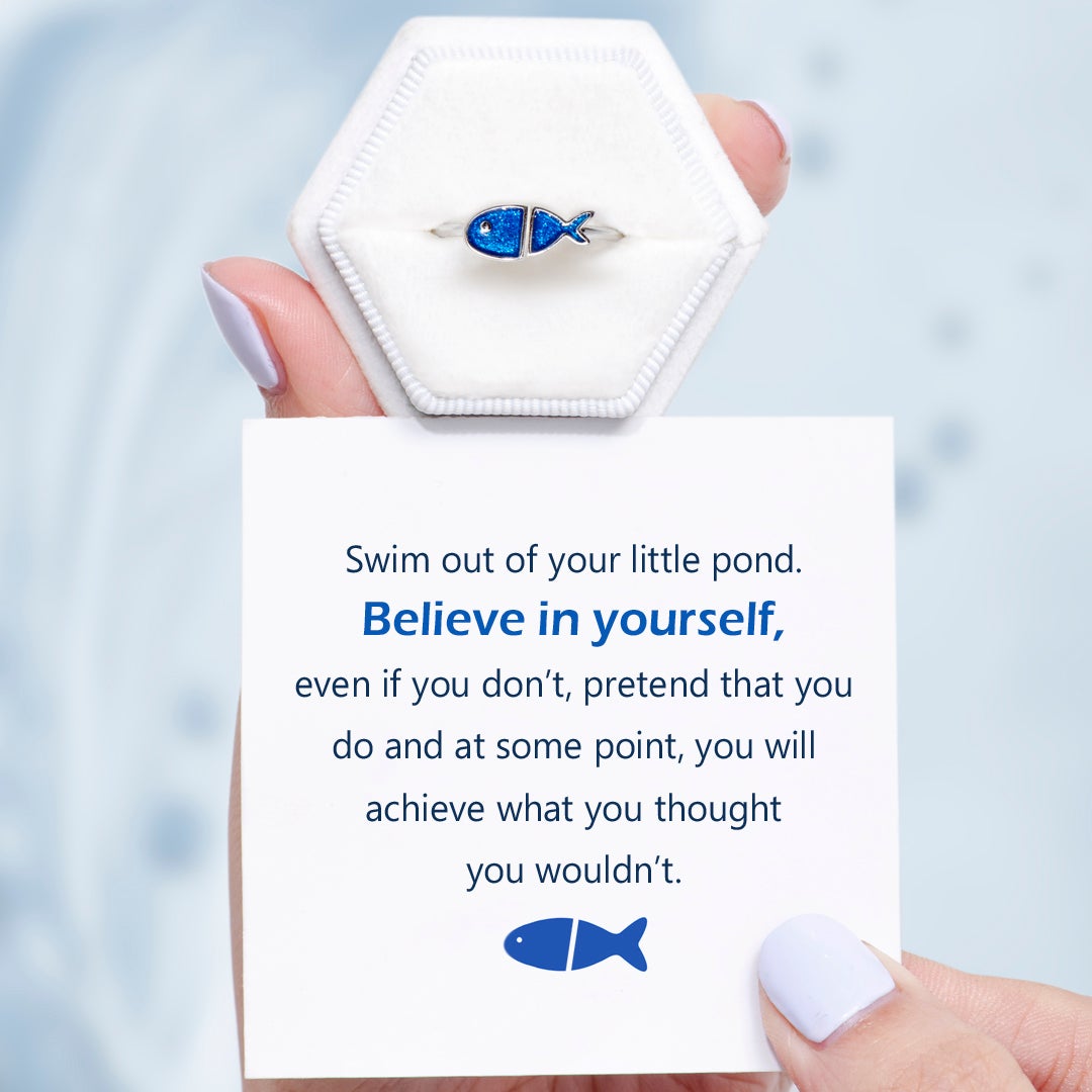 "Swim out of your little pond" Adjustable Ring