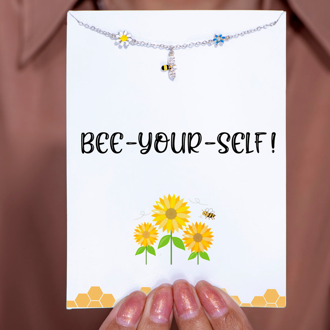 "BEE-YOUR-SELF!" Bee & Daisy Bracelet
