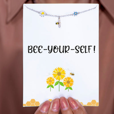 "BEE-YOUR-SELF!" Bee & Daisy Bracelet