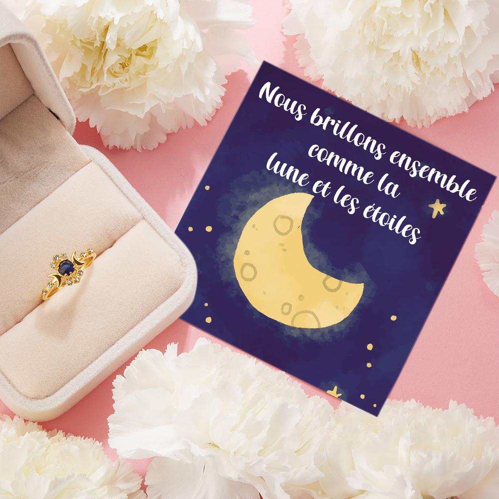 "Nous brillons ensemble comme la lune et les ¨¦toiles" Bague