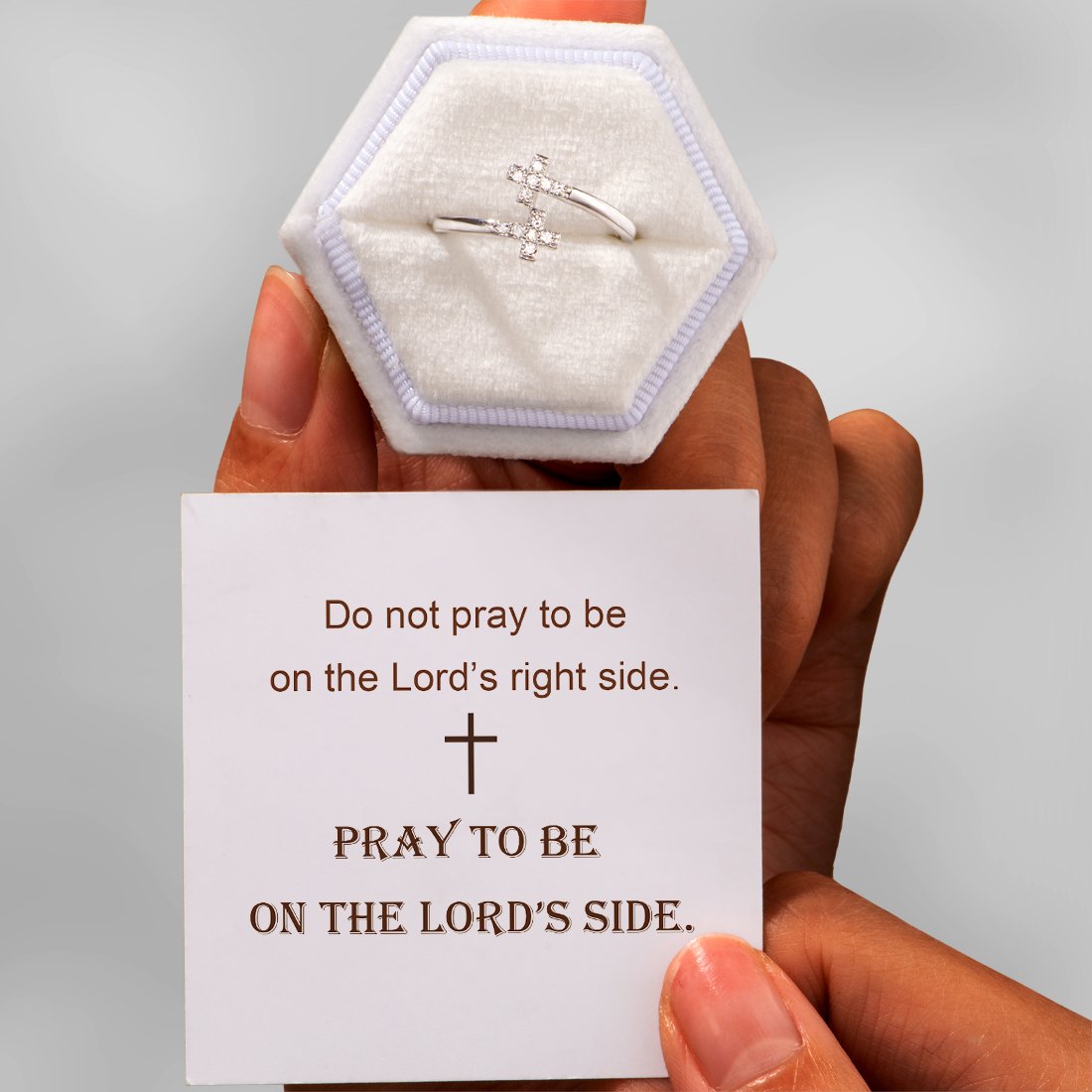 "Do not pray to be on the Lord’s right side. Pray to be on the Lord’s side." Ring