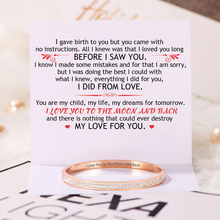 To My Daughter "I Love You to The Moon and Back" Bracelet