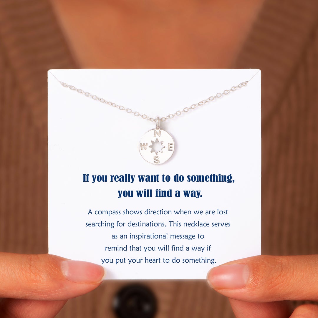 "If you really want to do something, you will find a way." Necklace