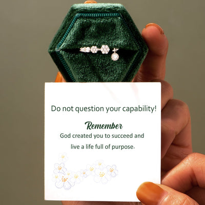 "Do not question your capability! Remember, God created you to succeed and live a life full of purpose." Adjustable Ring