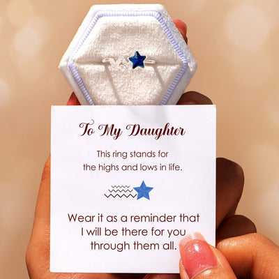 "I will be there for you through them all" Sterling Silver Adjustable Ring