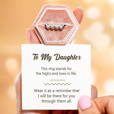 "I will be there for you through them all." S925 Sterling Silver Adjustable Ring