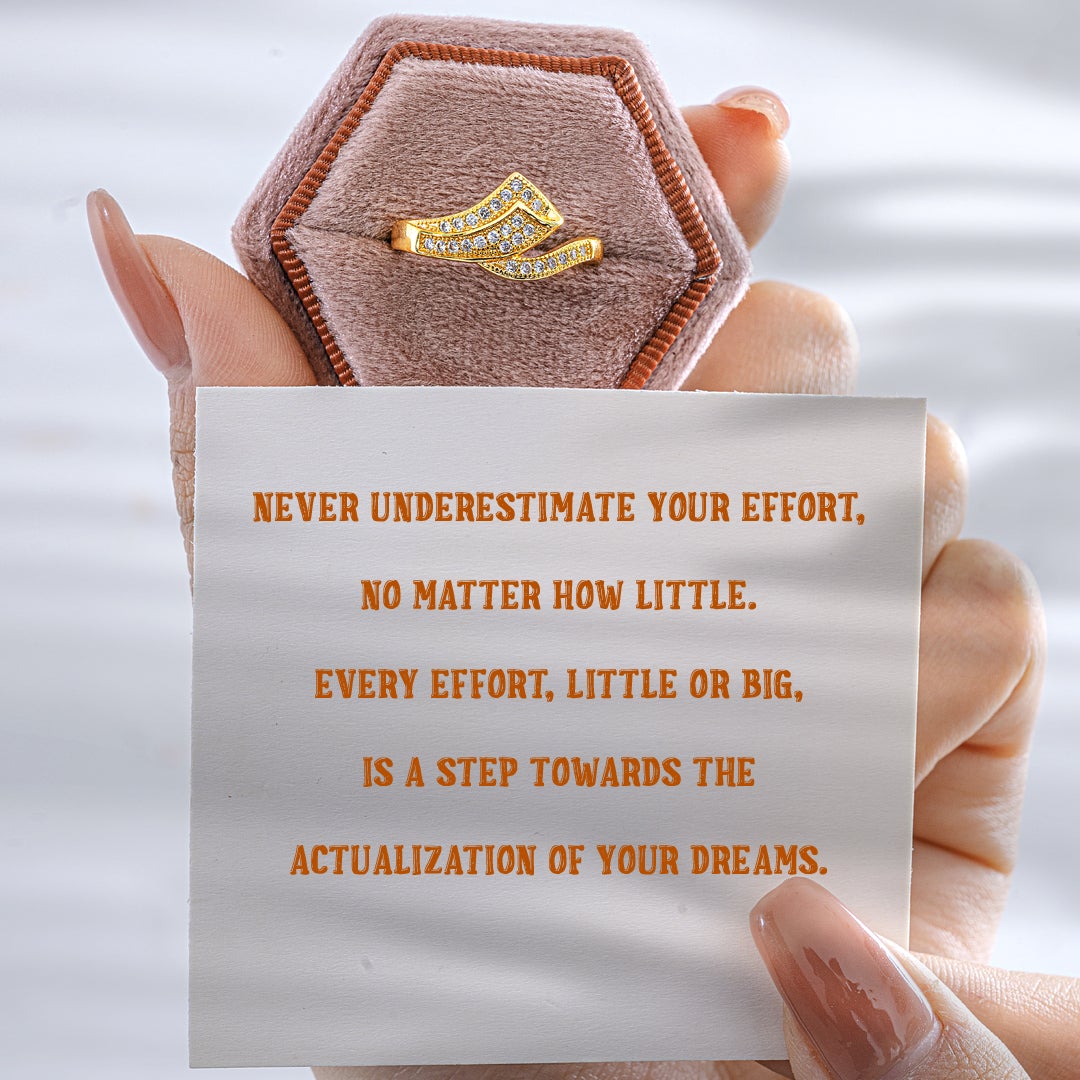 "A step towards the actualization of your dreams" 18K Gold Plated Ring