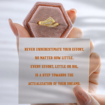 "A step towards the actualization of your dreams" 18K Gold Plated Ring