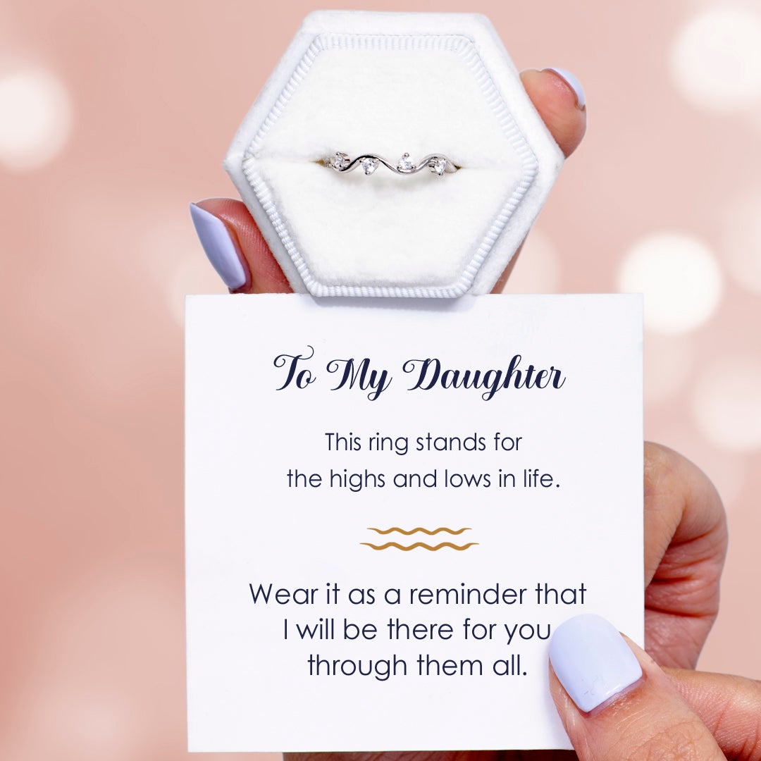 "I will be there for you through them all." Wave Ring