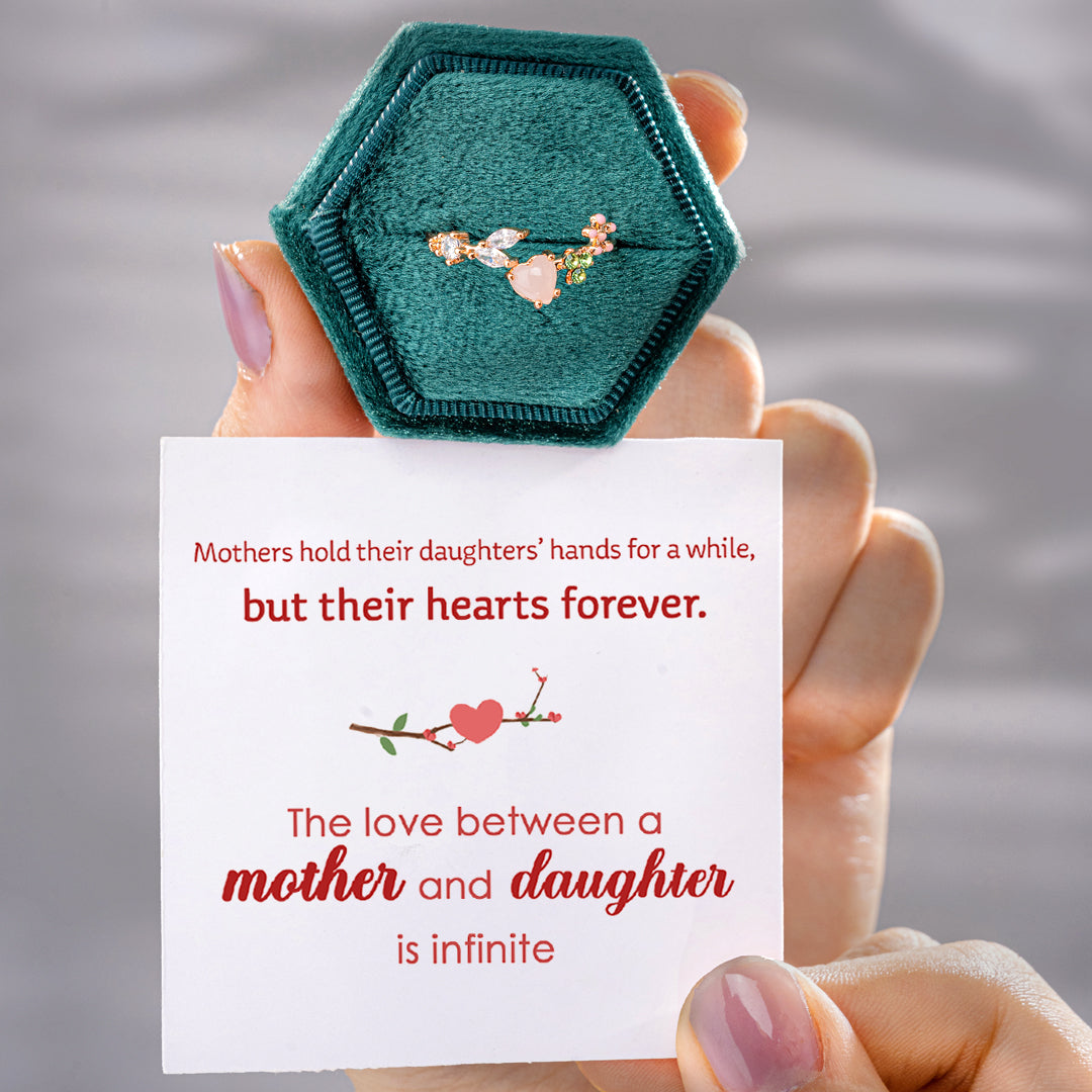 "The love between a mother and daughter is infinite" Adjustable Ring