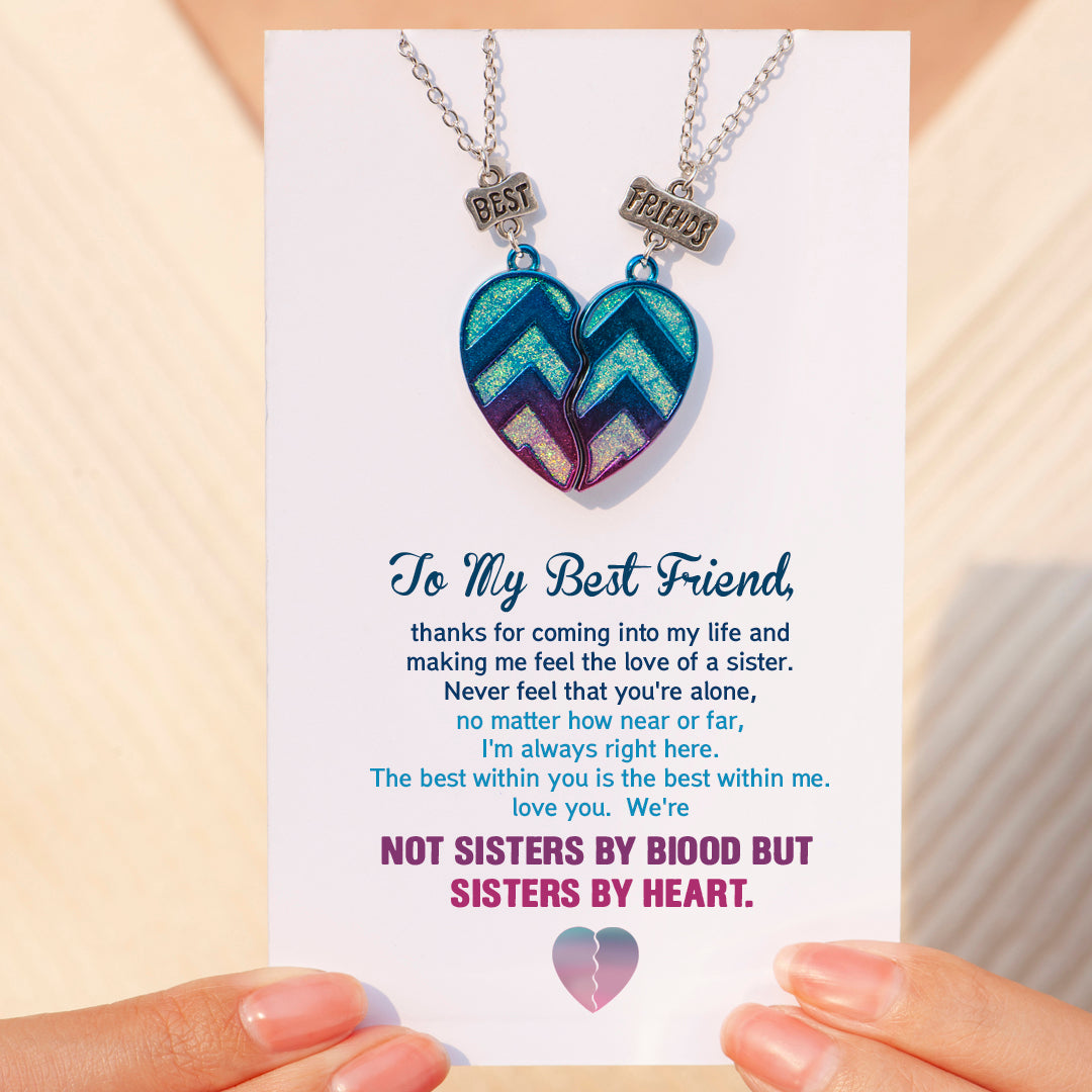 To My Best Friend "We're NOT SISTERS BY BlOOD BUT SISTERS BY HEART." One Heart Bracelet