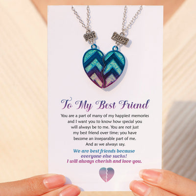 To My Best friend "We are best friends because everyone else sucks" One Heart Bracelet