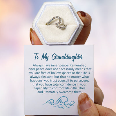 "Always have inner peace" Full Diamond Ring