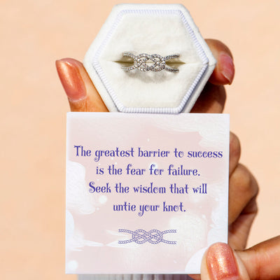 To My Daughter "Seek the wisdom that will untie your knot" Knot Ring
